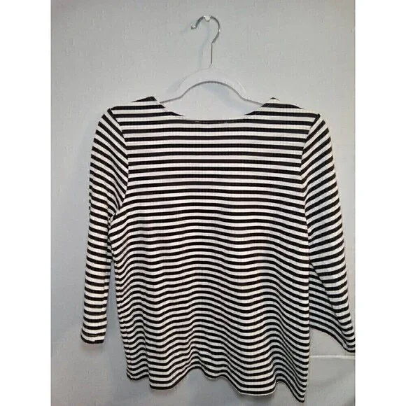 Karen kane striped medium long sleeve top - Picture 8 of 12